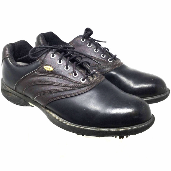 Etonic Men Sneakers Size Us 8.5M Black Brown Golf - Picture 1 of 8